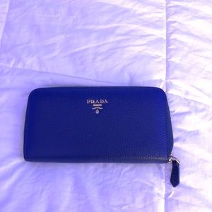 Blue Prada Wallet